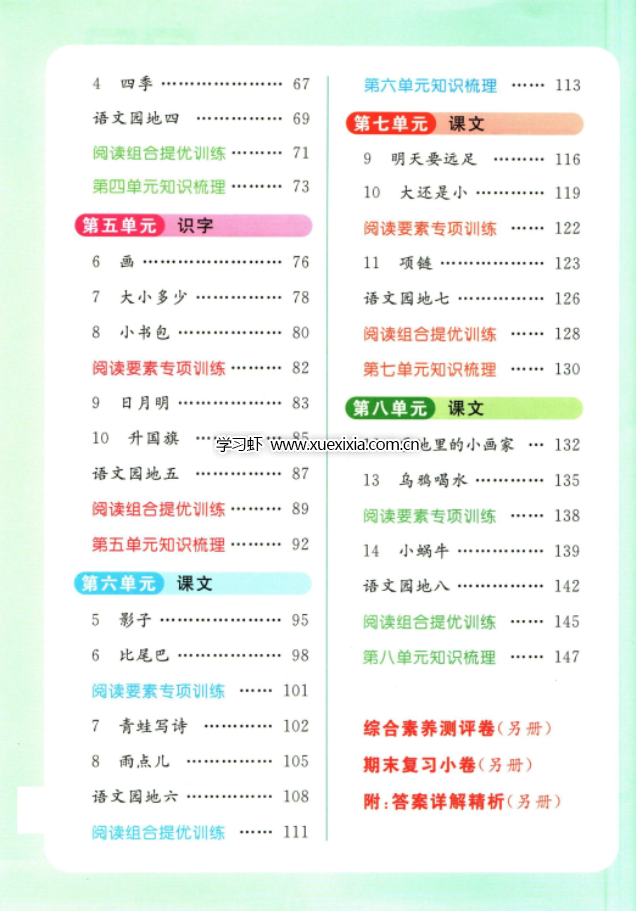 小学1-6年级《亮点给力提优课时作业本》部编版电子版网盘下载